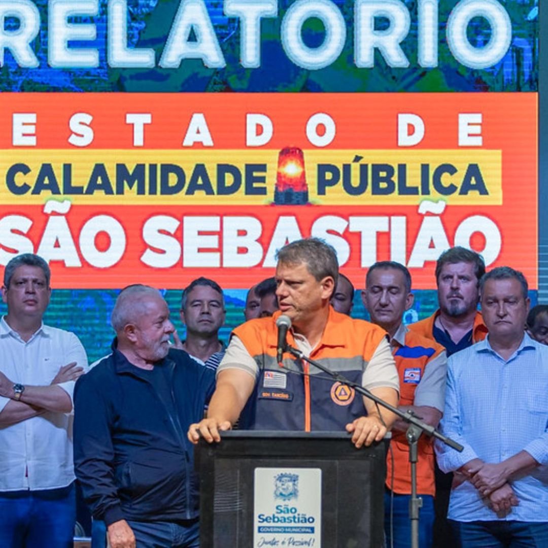 Tarcísio e Lula anunciam ajuda às cidades do litoral norte afetadas por chuvas
