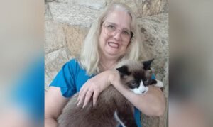 Gato Tom foi adotado pela valinhense Carmen após ser abandonado 2 vezes