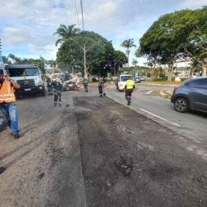 Trecho da Avenida dos Esportes em Valinhos recebe novo pavimento