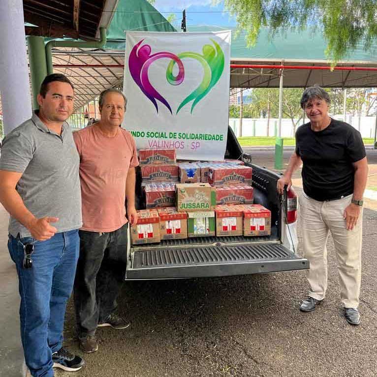 Fundo Social de Valinhos recebe doação de 1,8 mil litros de leite
