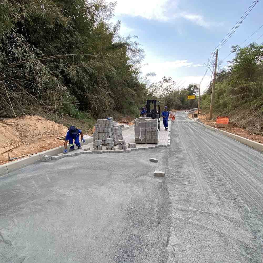 Estrada de Joaquim Egídio já está 50% pavimentada