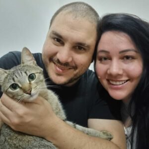 Gatinha Poly foi adotada quando já era adulta