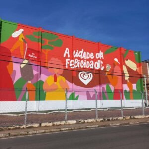 Mural na parede de fábrica da Kibon em Valinhos é finalizado