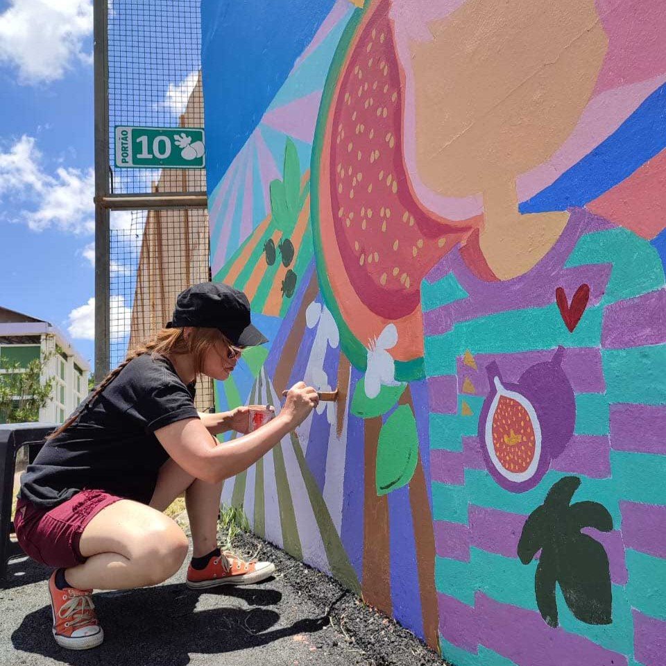 Valinhense é artista desde 2015 e está pintando seu 1º mural para a Festa do Figo